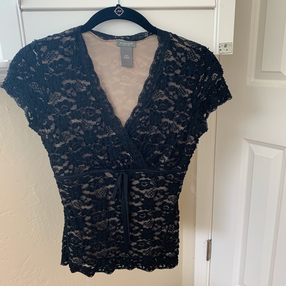 Black lace top ( lined )